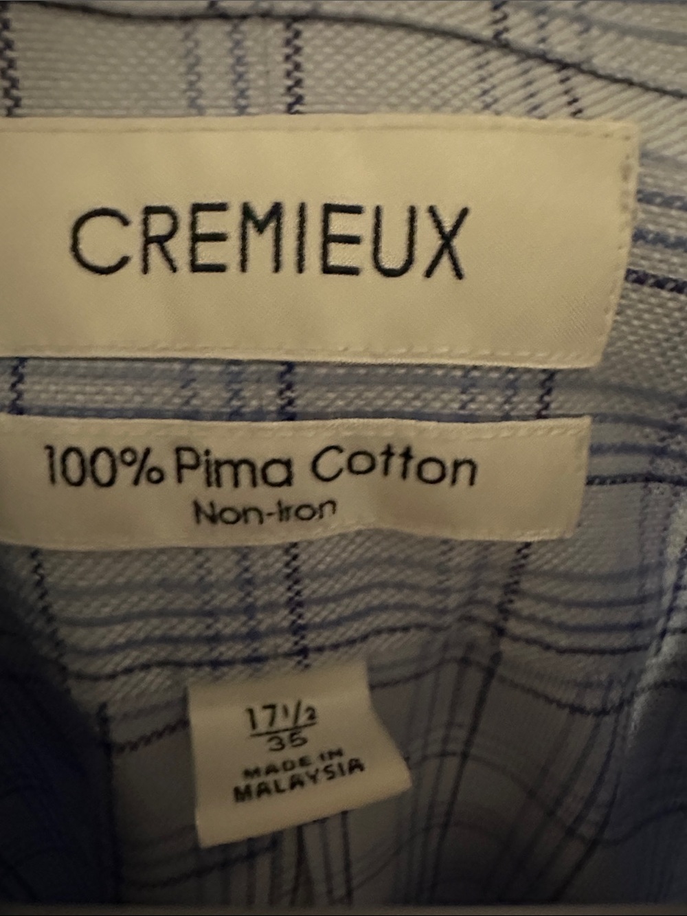 Daniel Cremieux Light Blue Plaid Pima Cotton Dress Shirt